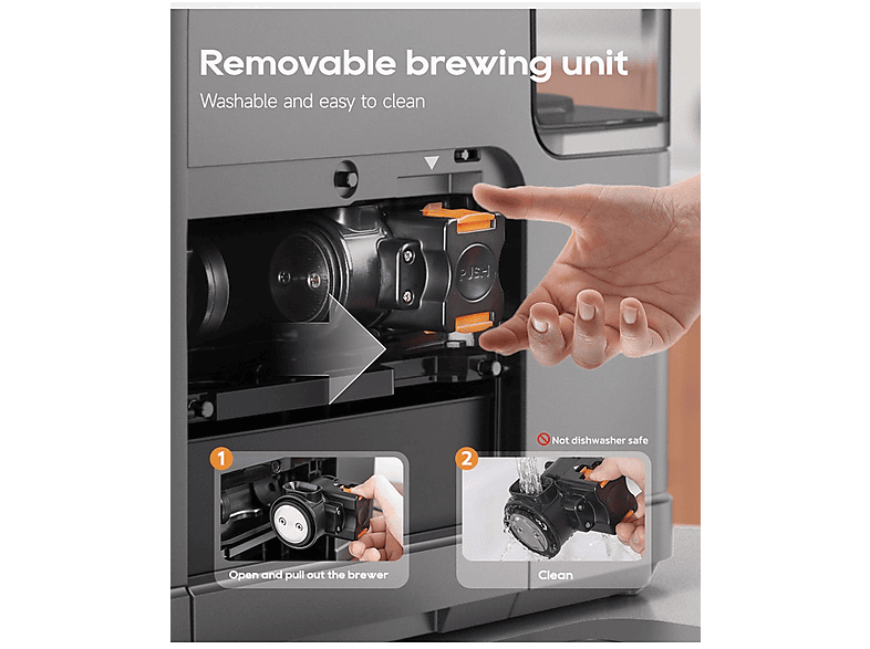 HIBREW H16 — Cafetera automática, 1350 W, 20 bar, negro, vista 7