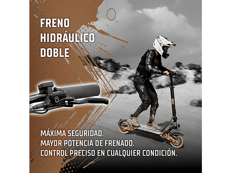 ZWHEEL ZWolf Plus — Patinete eléctrico, Pot. máx. 2000 W, Carga máx. 120 kg, 20000 mAh, 70 km autonomía, vista 4