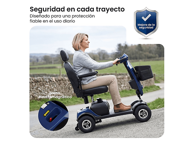 SWEETRICH Max Plus — Scooter eléctrico para adultos, 51,9 kg, azul, vista 7