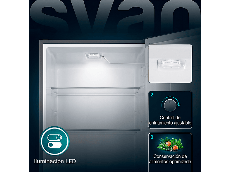 SVAN OC18050EI00 — Frigorífico combi, Altura 180 cm, Inox, Capacidad 262 l, vista 2