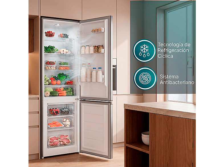SVAN OC18050EI00 — Frigorífico combi, Altura 180 cm, Inox, Capacidad 262 l, vista 4