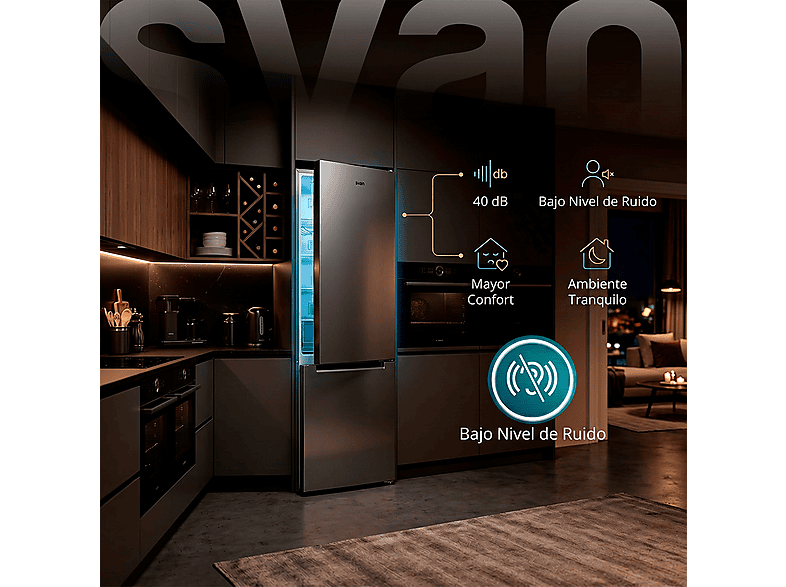 SVAN OC18050EI00 — Frigorífico combi, Altura 180 cm, Inox, Capacidad 262 l, vista 5