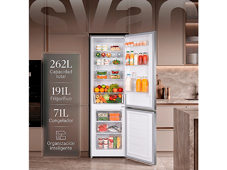 SVAN OC18050EI00 — Frigorífico combi, Altura 180 cm, Inox, Capacidad 262 l, vista 6