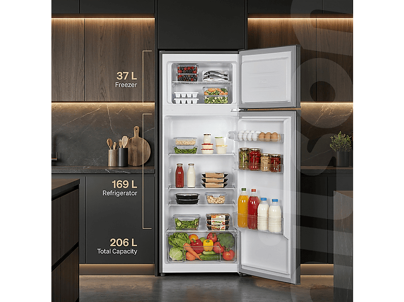 SVAN OF1455EI00 — Frigorífico dos puertas, Altura 143 cm, Inox, Capacidad 206 l, vista 2
