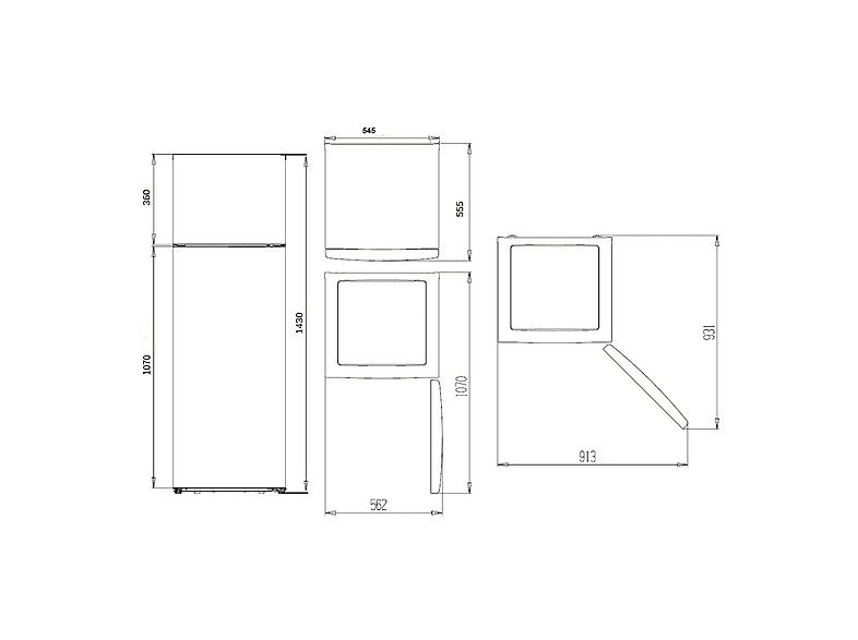 SVAN OF1455EI00 — Frigorífico dos puertas, Altura 143 cm, Inox, Capacidad 206 l, vista 7