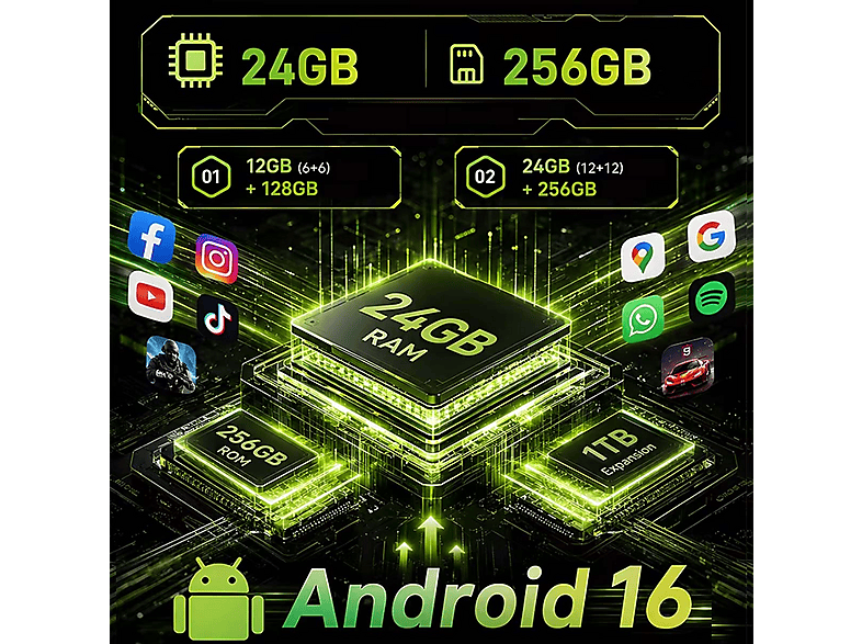CUBOT — CUBOT KingKong ES 5, Grey, Móvil Android, 256 GB, 12 GB RAM, 6,88" IPS, Unisoc SC T620, 7000 mAh, Octa-Core Processor - 64 Bits, vista 4