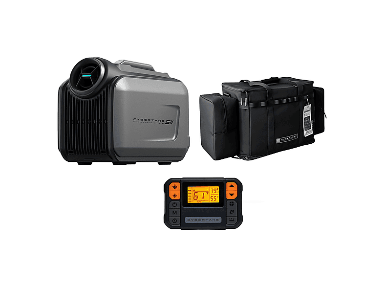 CYBERTAKE S2 pro — Aire acondicionado portátil, 25 m², Negro, 5100 fg/h, 40 dB(A)