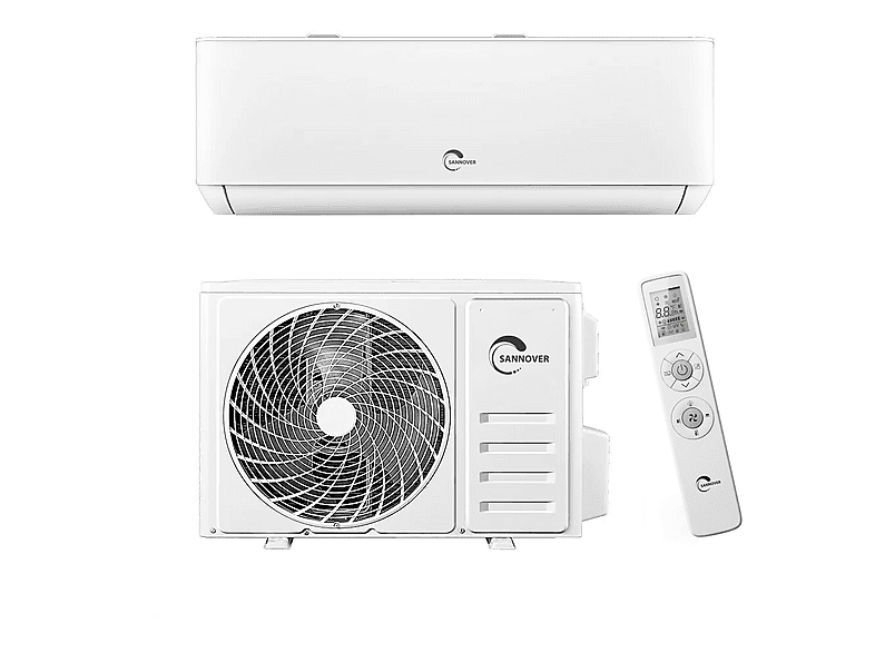 SANNOVER Osmozra 12000 — Aire acondicionado Split 1x1, Blanco, 12,000 fg/h