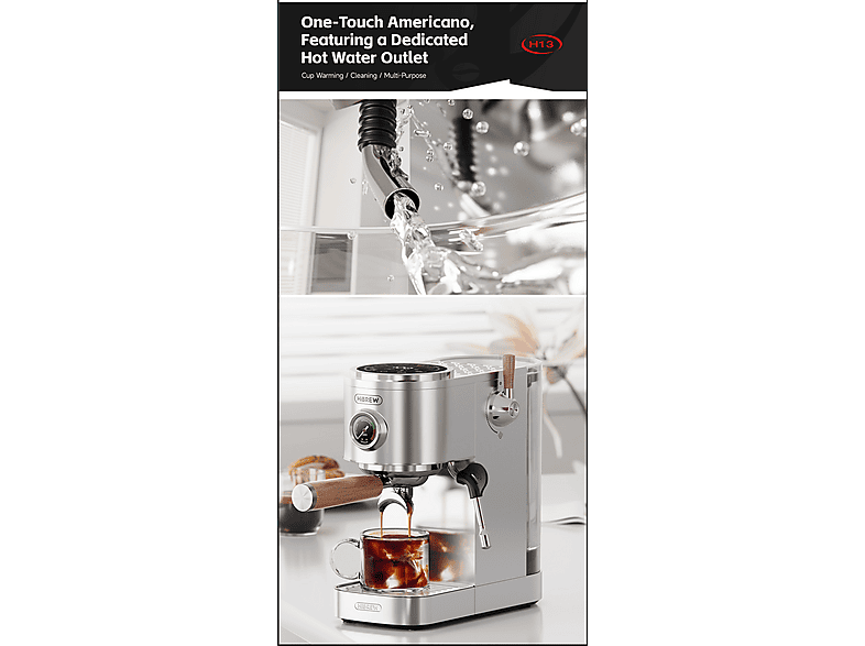 HIBREW H13-Blanco — Cafetera express, 1350 W, vista 3