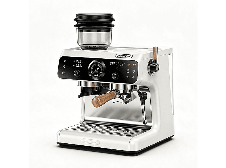 HIBREW H7B-Plata-Cafetera todo en uno con molinillo integrado — Cafetera express, 2800 W