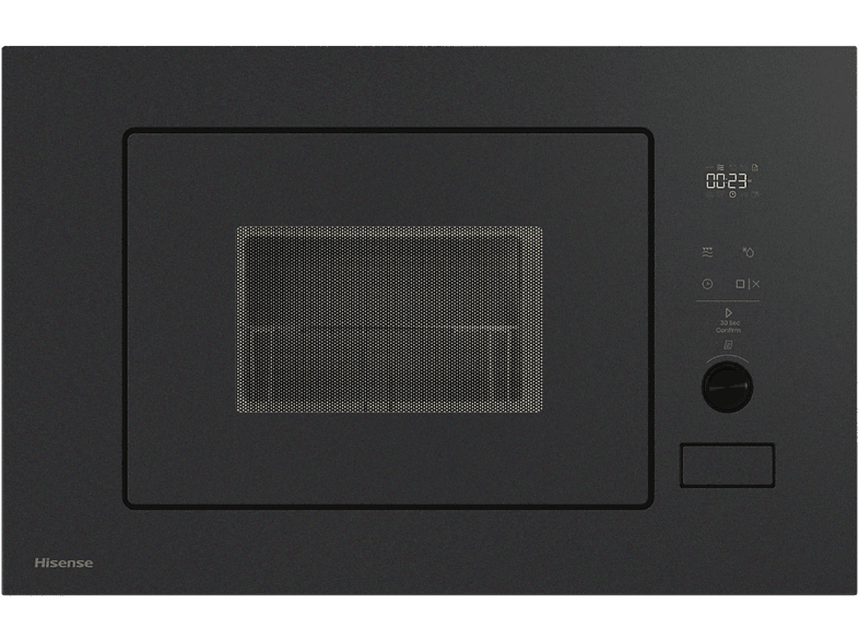 HISENSE BIM320G52MG — Microondas con grill integrable, 800 W, 5 potencia, 20 l, Negro Mate