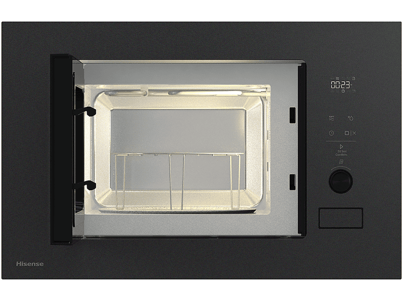 HISENSE BIM320G52MG — Microondas con grill integrable, 800 W, 5 potencia, 20 l, Negro Mate, vista 5
