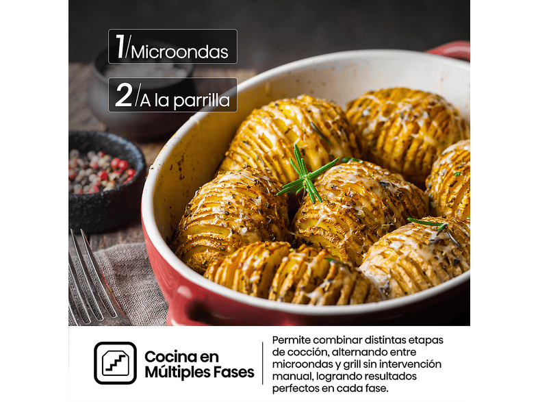 HISENSE BIM320G52MG — Microondas con grill integrable, 800 W, 5 potencia, 20 l, Negro Mate, vista 9