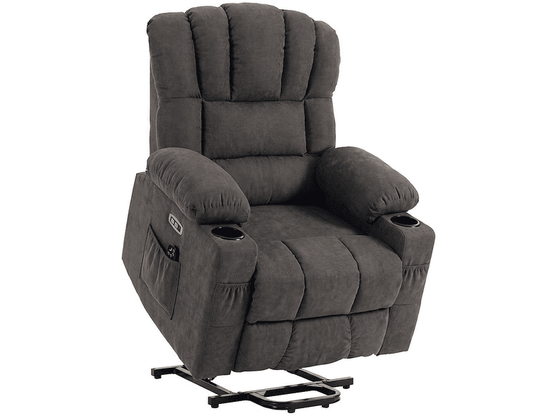 HOMCOM 713-240V90BK — Sillón levanta personas, 42,5 kg, Negro