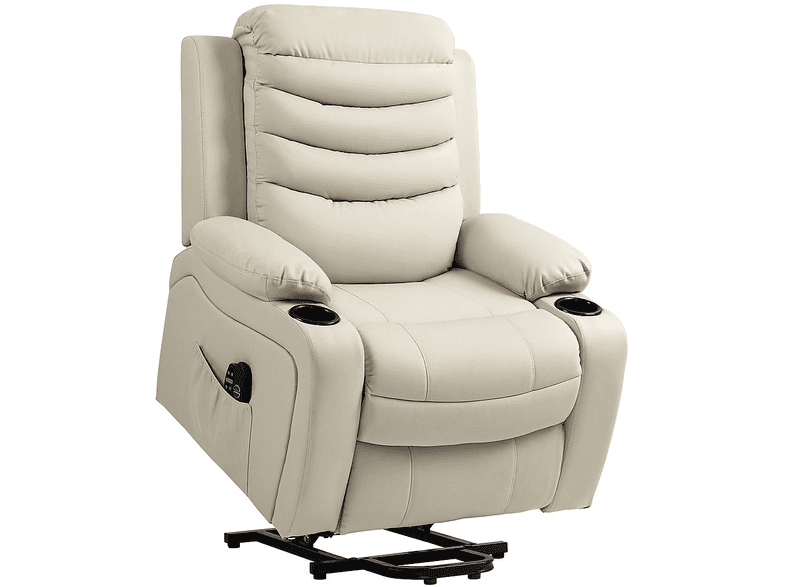 HOMCOM 713-202V90CW — Sillón levanta personas, 48,5 kg, Crema