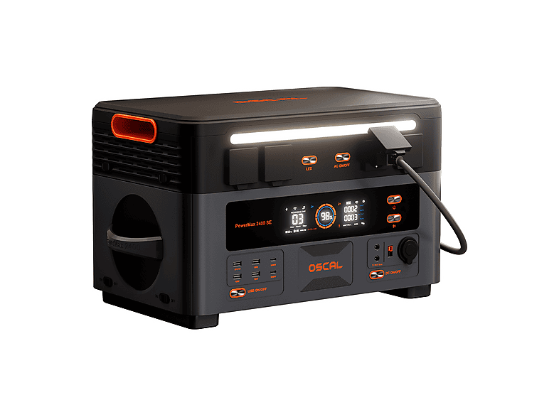 OSCAL PowerMax 2400 SE Con 1 panel solar de 400W — Estación de energía