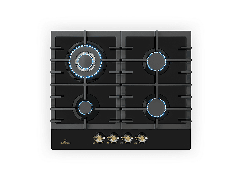 KLARSTEIN Victoria — Placa de gas, 60 cm, Negro, 2 zonas