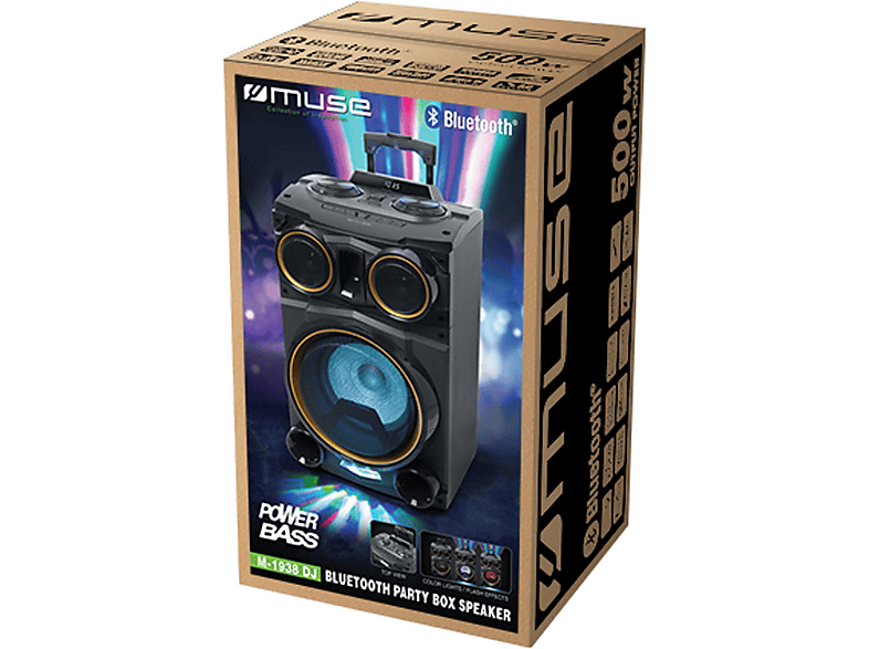 MUSE Muse M1938-DJ Negro / Altavoz de fiestas & karaoke — Altavoces con Karaoke para Fiestas, Bluetooth, 1Watt, 1 canales, vista 3