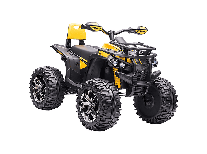 HOMCOM 12V — Quad de batería, Faros, Música, Botones, 73 cm