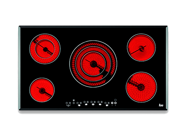TEKA TR 951 — Placa Vitrocerámica, 900 mm, Negro, 5 zonas