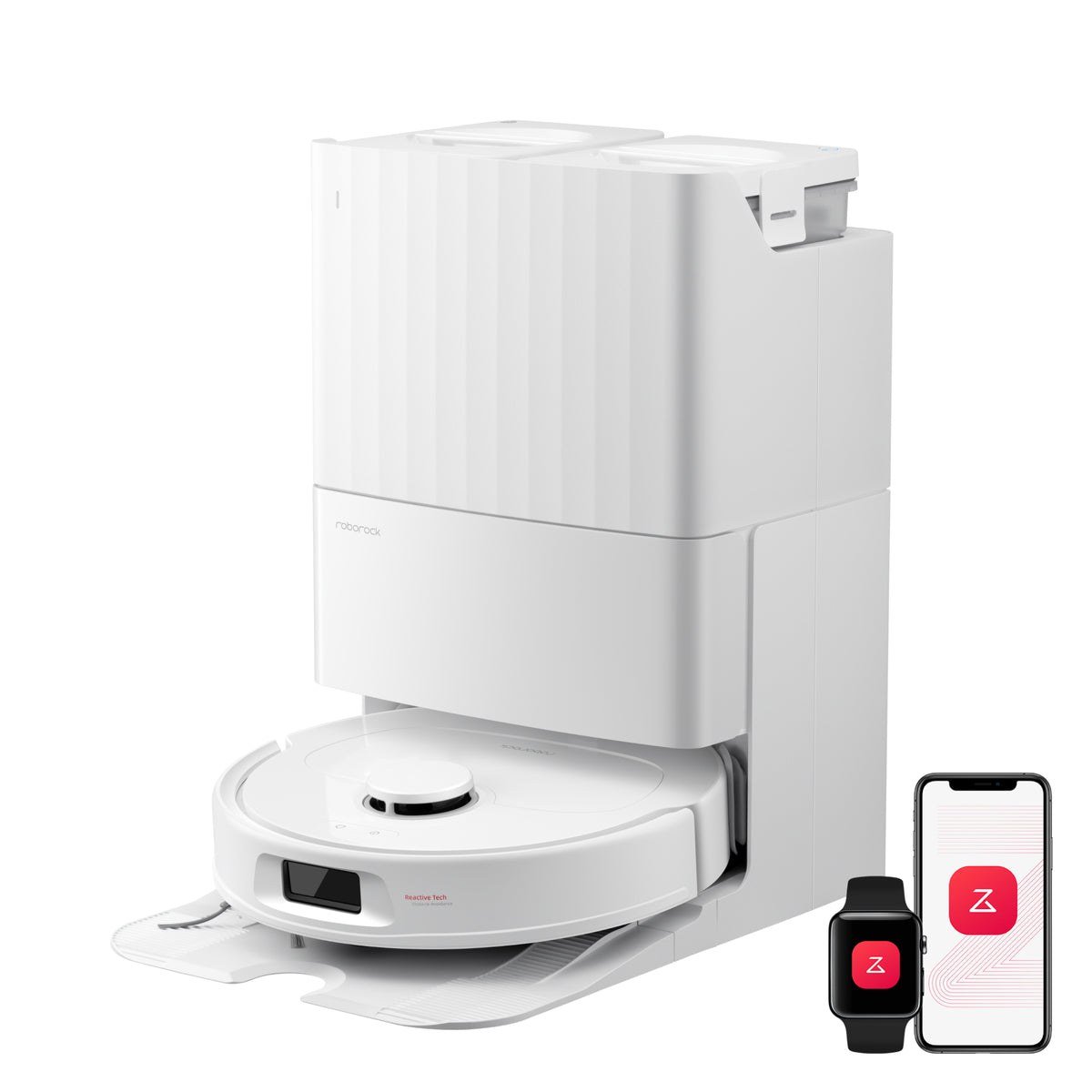 ROBOROCK Qrevo S Pro — Robot aspirador y friegasuelos, Potencia de succión 18500 Pa, Base multifuncional