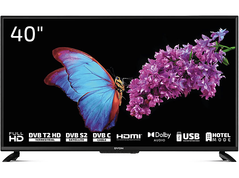 DYON Enter 40 Pro X2 — TV LED 40", Negro, Full-HD, DVB-T2 (H.265)