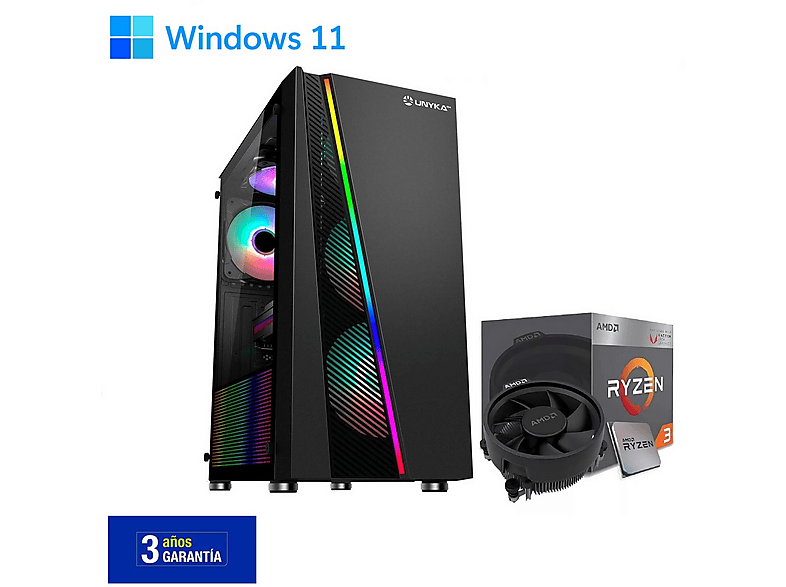 JOYBE COMPUTERS PC Gaming AMD - Ordenador Gaming Ryzen 5 5600G — PC Gaming, 16 GB RAM, 256 GB SSD, AMD Ryzen™ 5 5600G, Radeon™ RX Vega 7