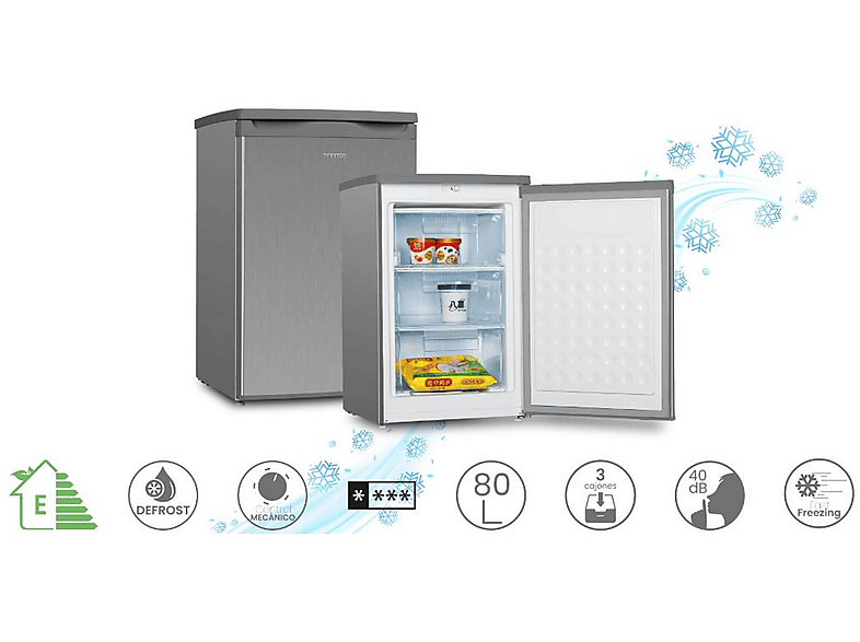 INFINITON CV-A82I — Congelador vertical, 85 cm, Inox, vista 2
