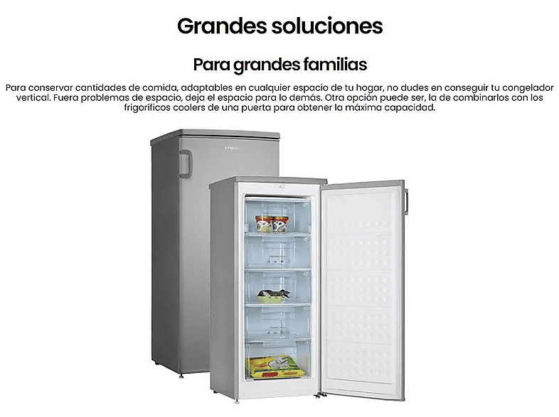 INFINITON CV-A82I — Congelador vertical, 85 cm, Inox, vista 3