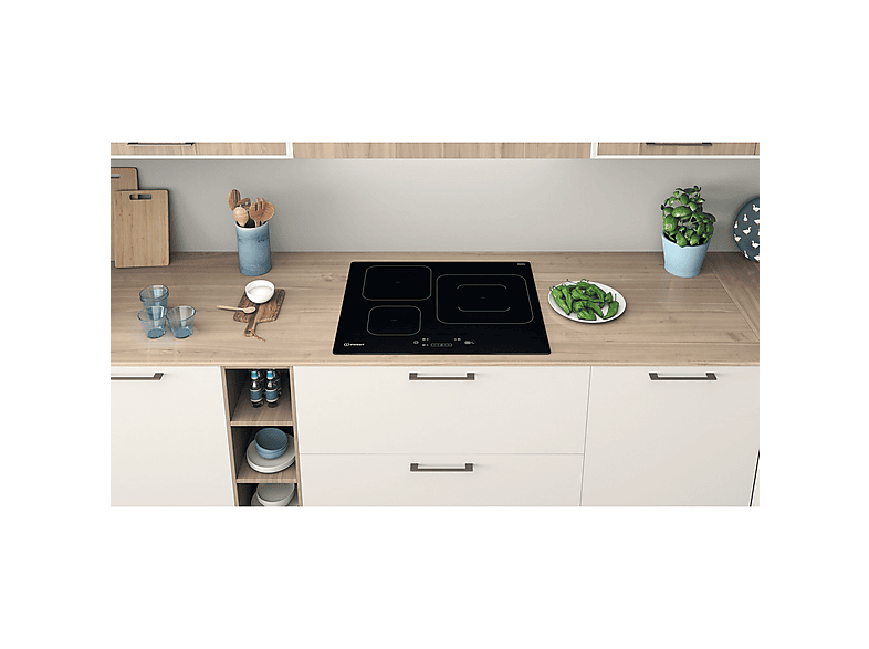 INDESIT IS 55Q60 NE — Placa inducción, 590 mm, Negro, 3 zonas, vista 6