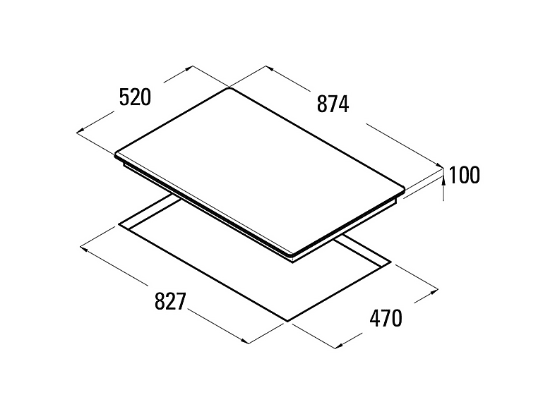 CATA LCI 9041 BK 8005404 — Placa de gas, 87,4 cm, Negro, 5 zonas, Butano o Natural, vista 2