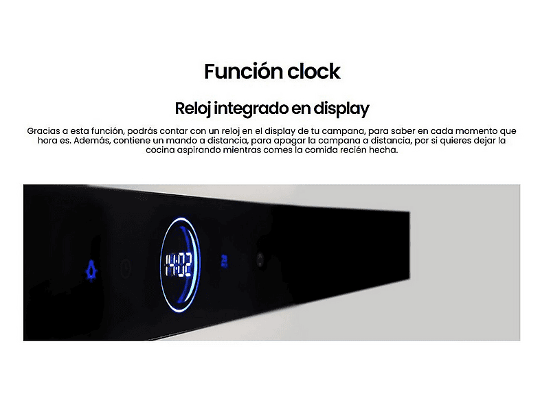 INFINITON CMPT-CLR71S — Campana decorativa, 4 velocidades, 800 m³/h, 500 mm, Inox, vista 8