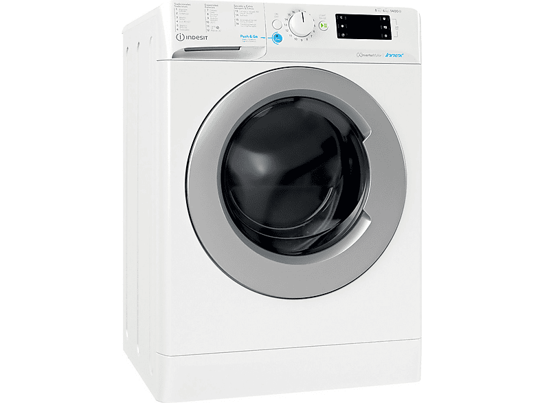 INDESIT BDE 861483X WS SPT N — Lavadora secadora, 8 kg + 6 kg, Blanco
