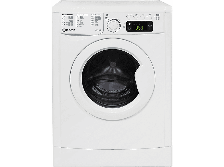 INDESIT EWDE 751251 W SPT N — Lavadora secadora, 7 kg + 5 kg, Blanco