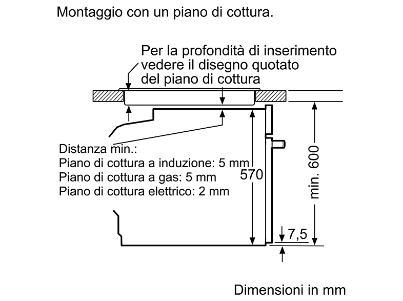 BOSCH HRA5380S1 — Horno convencional, 594 mm, Inox, 71 l, vista 5