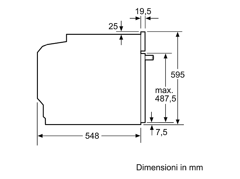 BOSCH HRA5380S1 — Horno convencional, 594 mm, Inox, 71 l, vista 7