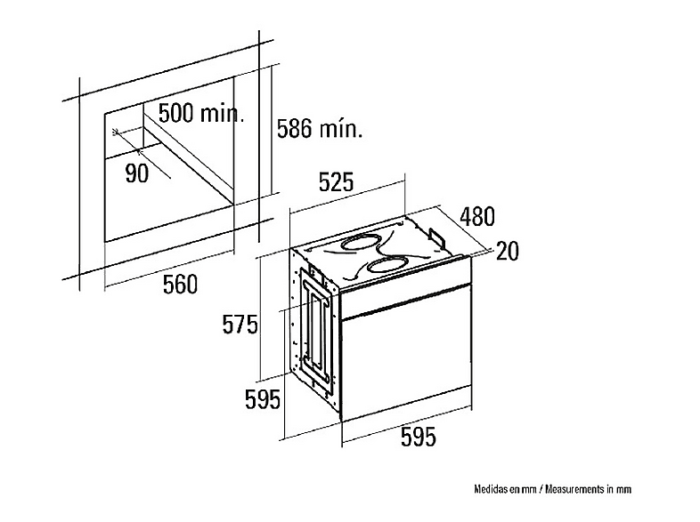 CATA CM 760 AS WH — Horno multifunción, Integrable, 59 cm, Blanco, 50 l, vista 2