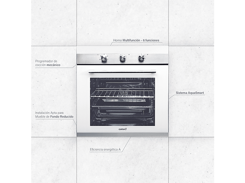 CATA CM 760 AS WH — Horno multifunción, Integrable, 59 cm, Blanco, 50 l, vista 4