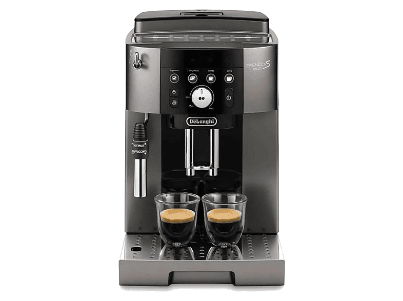 DELONGHI ECAM250.33.TB -MAGNIFICA SMART — Cafetera superautomática, 1450 W, 15 bar, 14 tazas, Negro Titanio
