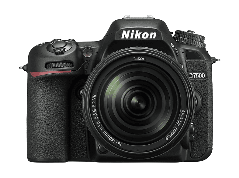 NIKON D7500 — Kit cámara réflex, Negro, 20,9 megapixel, CMOS, 3840 x 2160 píxeles