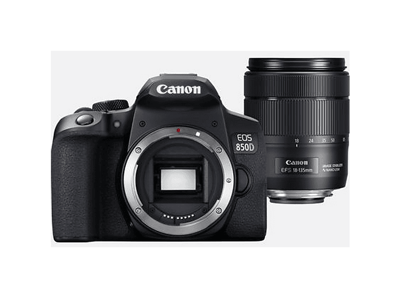 CANON 850D/18135IS/4K — Cámara réflex, Negro, 25,8 megapixel, CMOS, 4K 3840p, vista 2