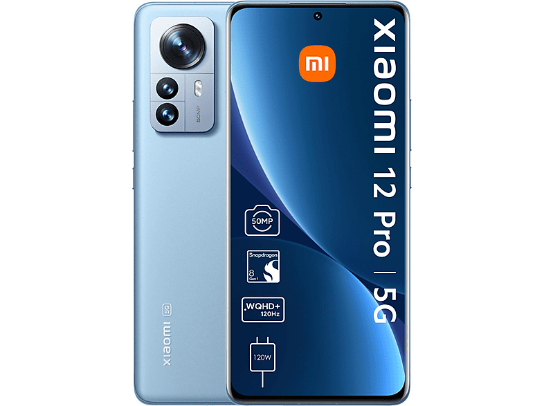 XIAOMI 12 PRO 6.73P/5G/8N/12+256GB/BL — Smartphone, Azul, 12 GB RAM, 120 Hz, 4,600 mAh