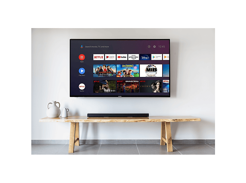 SALORA 50QLEDTV — TV QLED 50", Zwart, QLED 4K, Smart TV, DVB-T2 (H.265), vista 6
