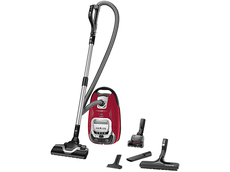 ROWENTA RO7473EA — Aspirador con bolsa, 400 W, Rojo, Depósito 4,5 l