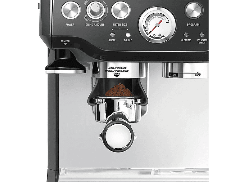 SAGE SES875BKS2EEU1A — Cafetera express, 1850 W, Negro, 15 bar, 0,48 ml, vista 3