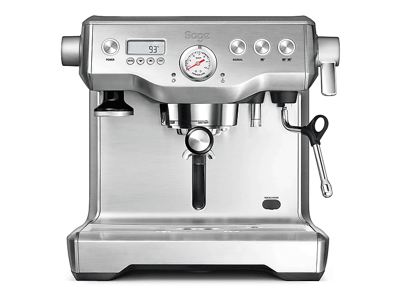 SAGE SES920BSS4EEU1 DUAL BOILE ACERO INOX CEPILLADO — Cafetera express, 2200 W, 15 bar, 0,48 l, 2 tazas