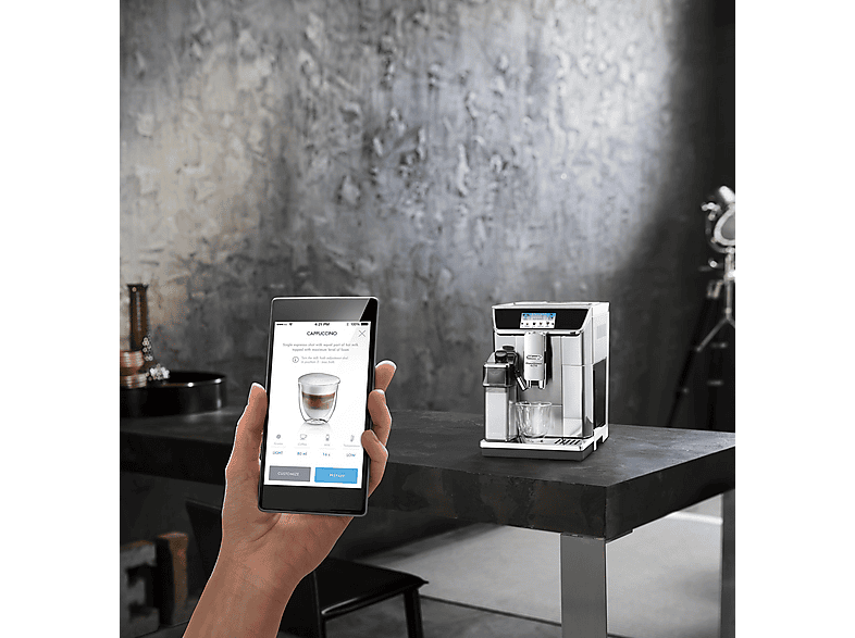 DELONGHI ECAM 650.75.MS — Cafetera superautomática, 1450 W, Inox, 19 bar, 500 ml, vista 3
