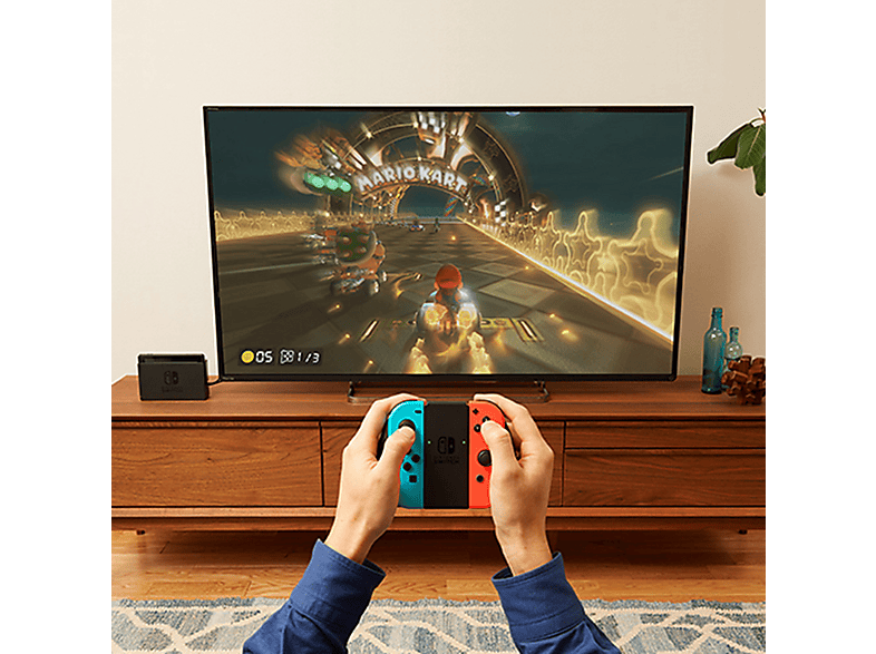 NINTENDO CONSOLA SWITCH AZUL/ROJO NEON — Consola Nintendo Switch, 32 GB, vista 5