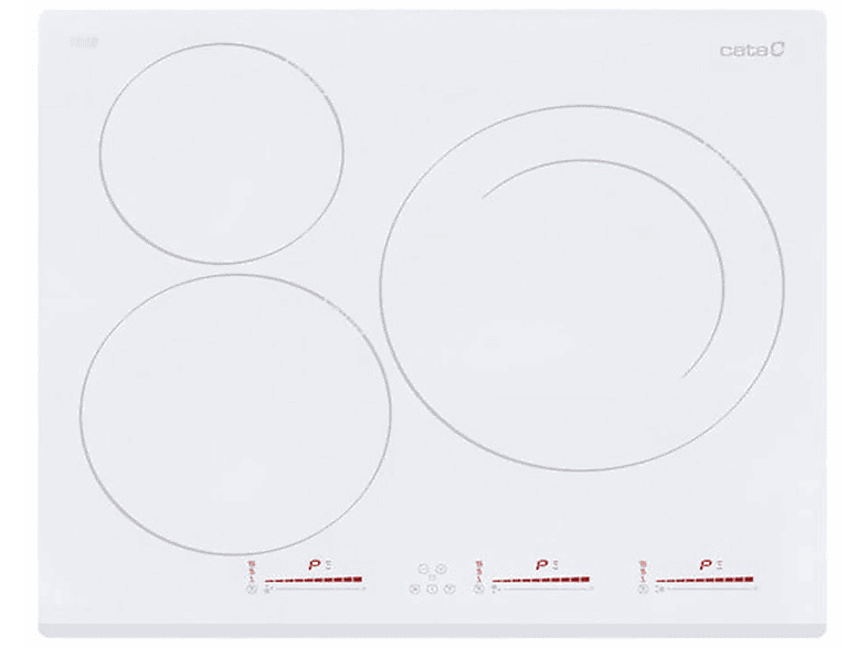 CATA 8053001 INSB 6003 WH — Placa de inducción, 59 cm, Blanco, 3 zonas, vista 2