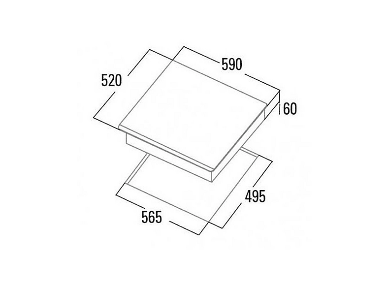 CATA 8053001 INSB 6003 WH — Placa de inducción, 59 cm, Blanco, 3 zonas, vista 3